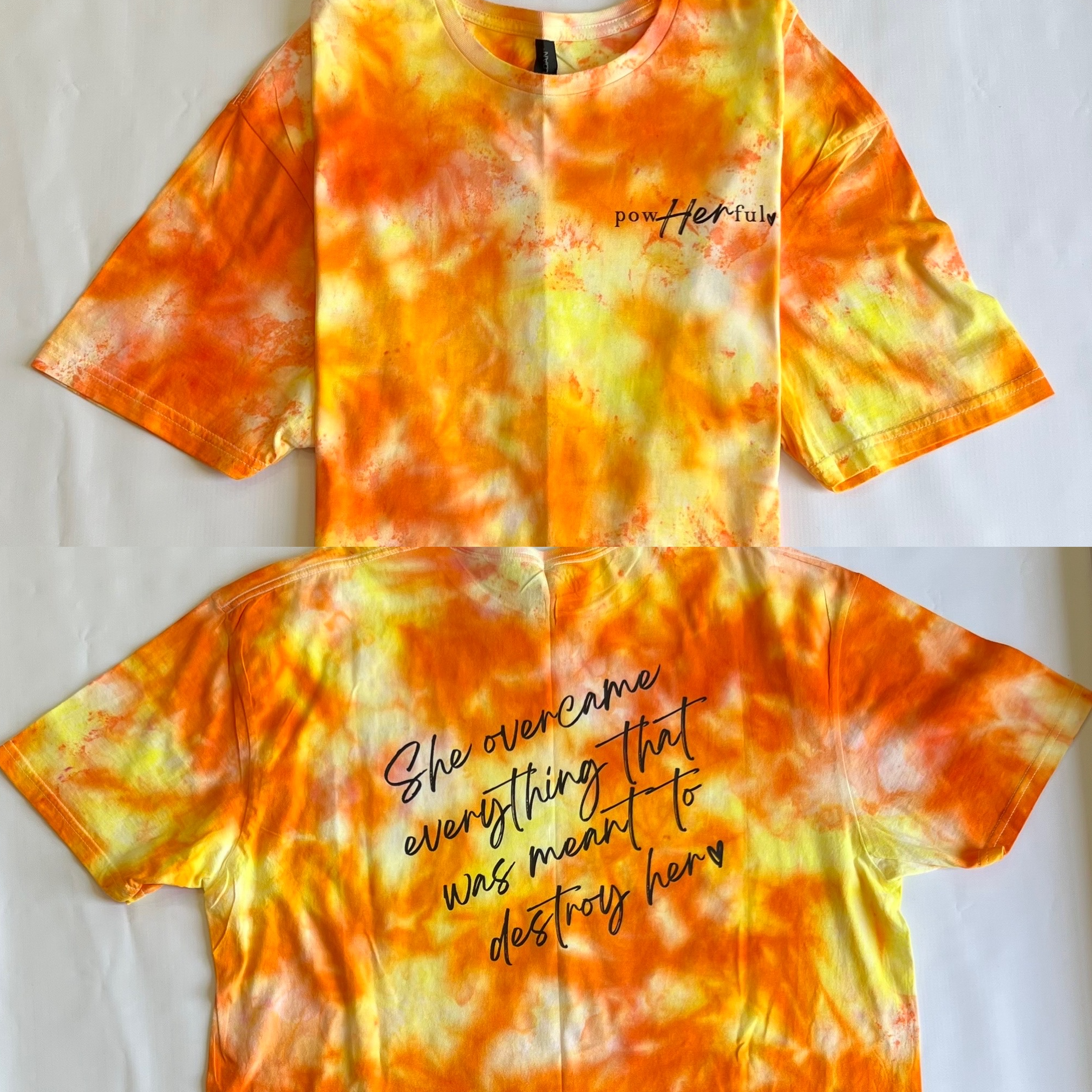 she overcame everything that was meant to destroy her powerful cute women empowerment love orange summer tee clothing haul inspirational bright bold colors vacation outfits clothing