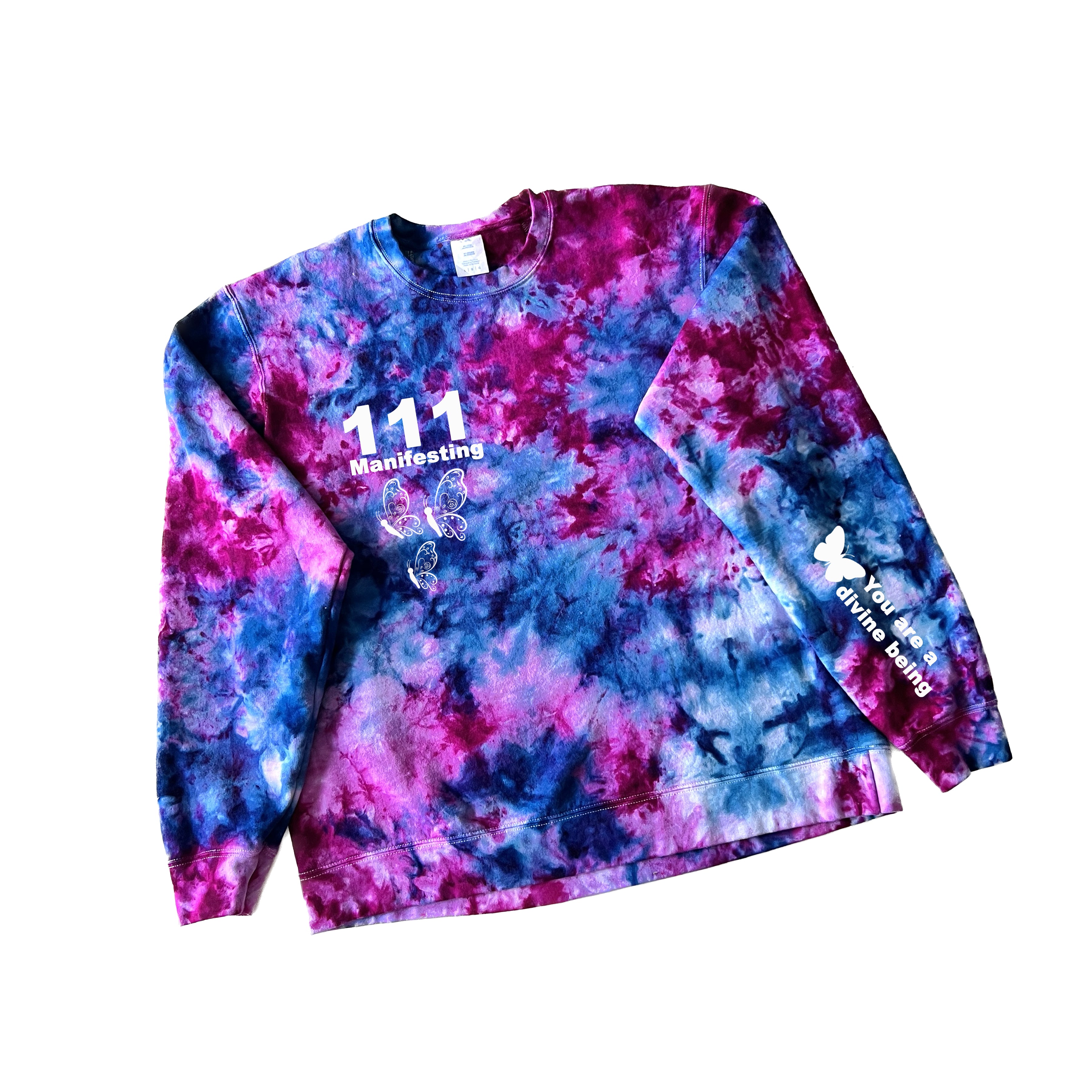 ANGEL NUMBER 111 BLUEBERRY COSMOS TIE DYE