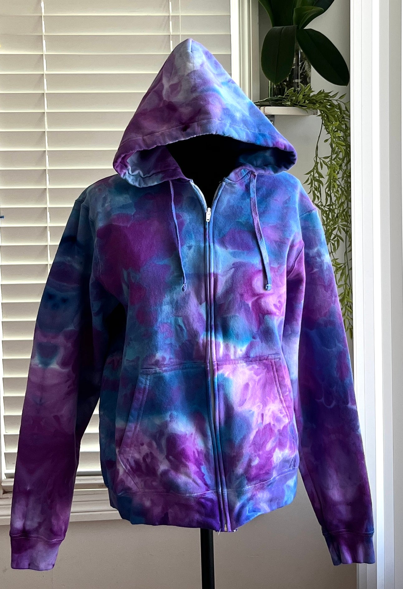 SIZE MEDIUM - BLUEBERRY JAM TIE DYE HOODIE