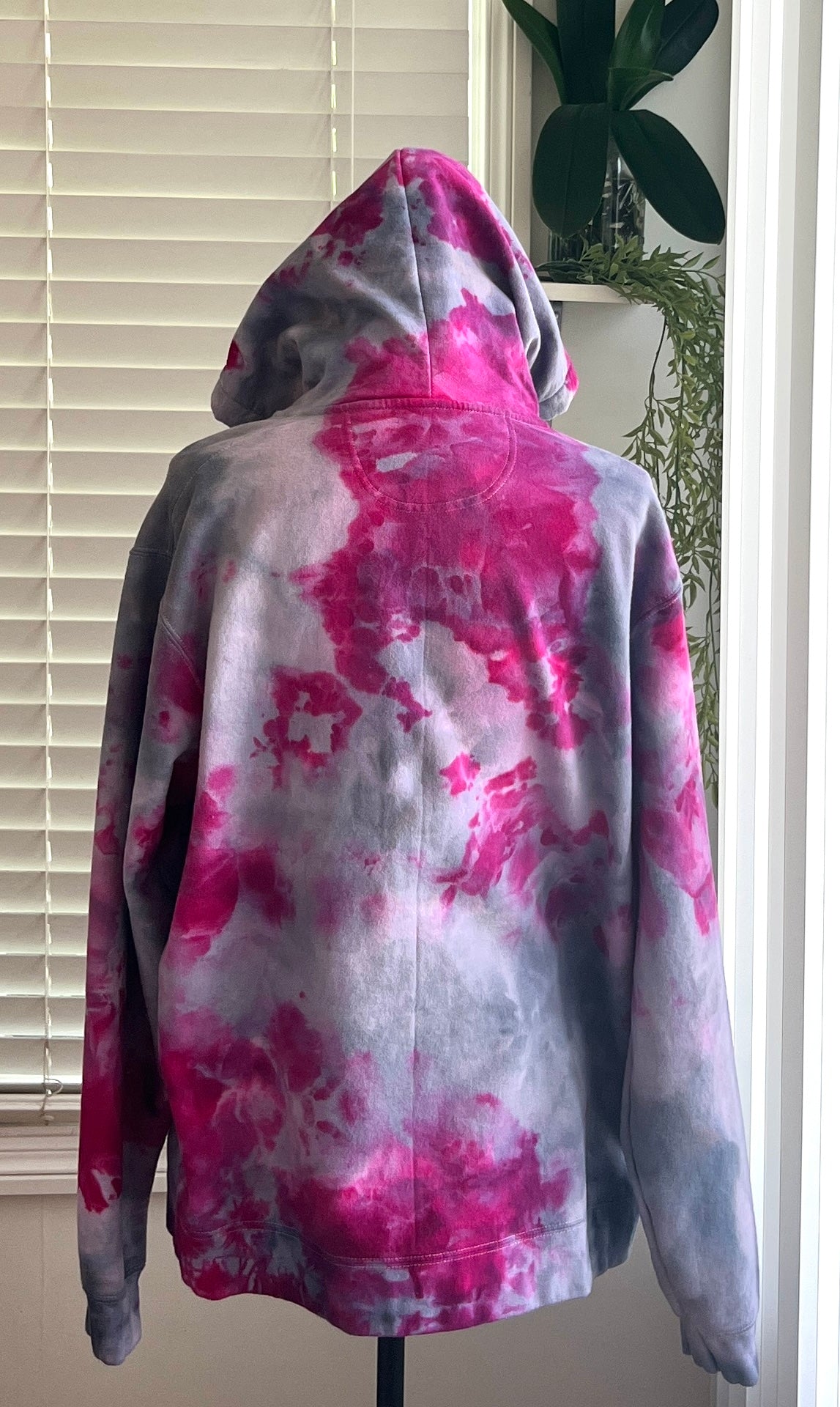 SIZE LARGE - ORCHID STORM TIE DYE ZIP UP HOODIE