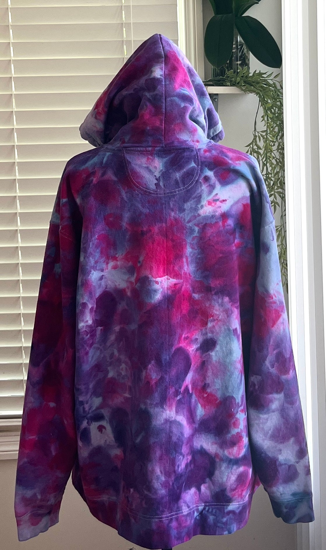 SIZE 2XL - ORCHID SUNSET  TIE DYE ZIP UP HOODIE