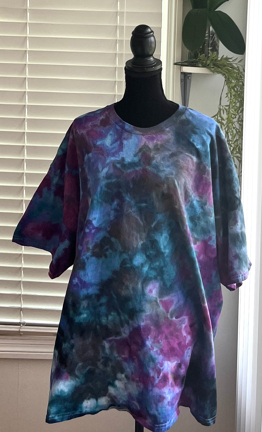 SIZE 4XL - TEALY PURPLE TIE DYE T-SHIRT