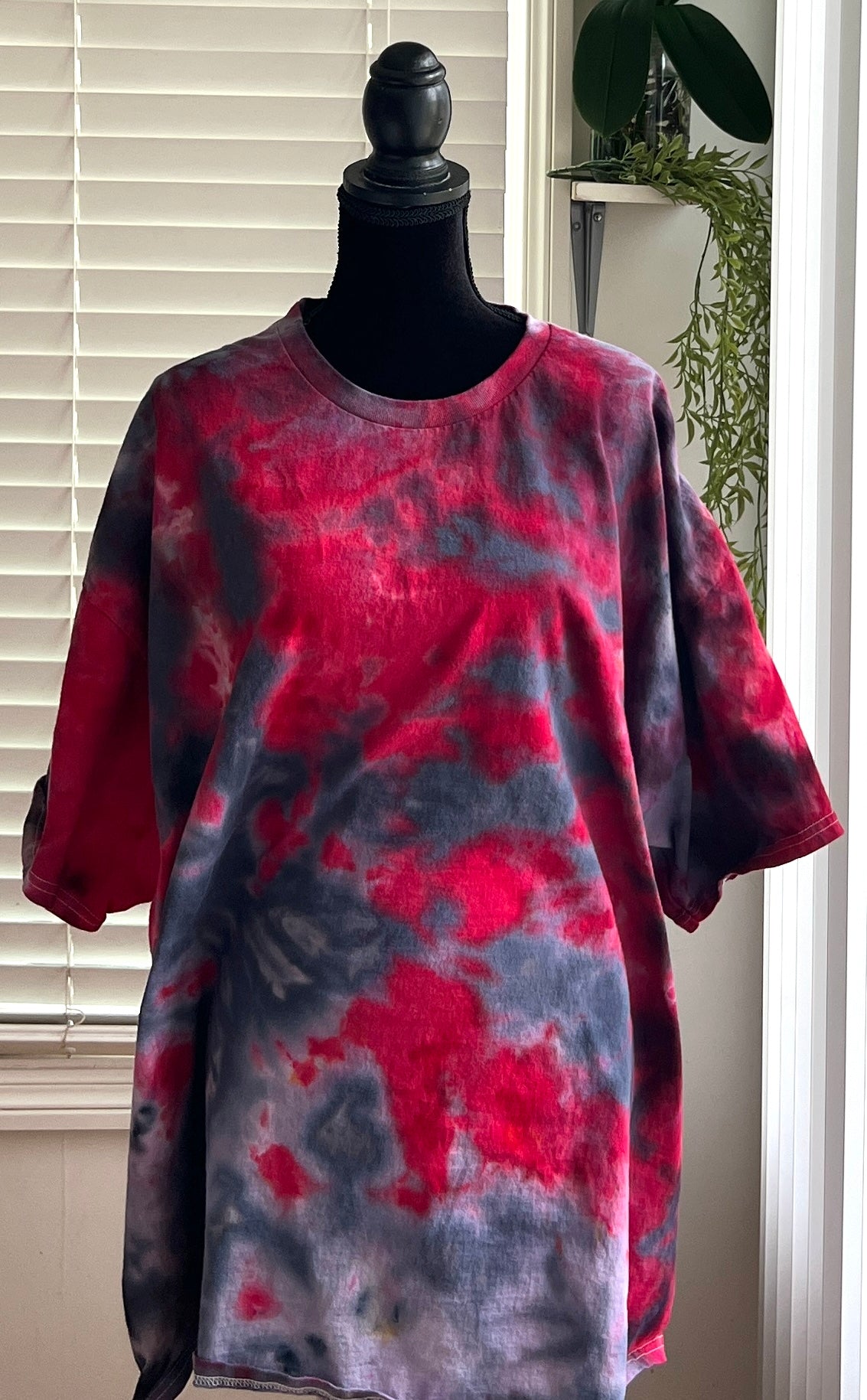 SIZE 4XL - DARK ROSE TIE DYE T-SHIRT
