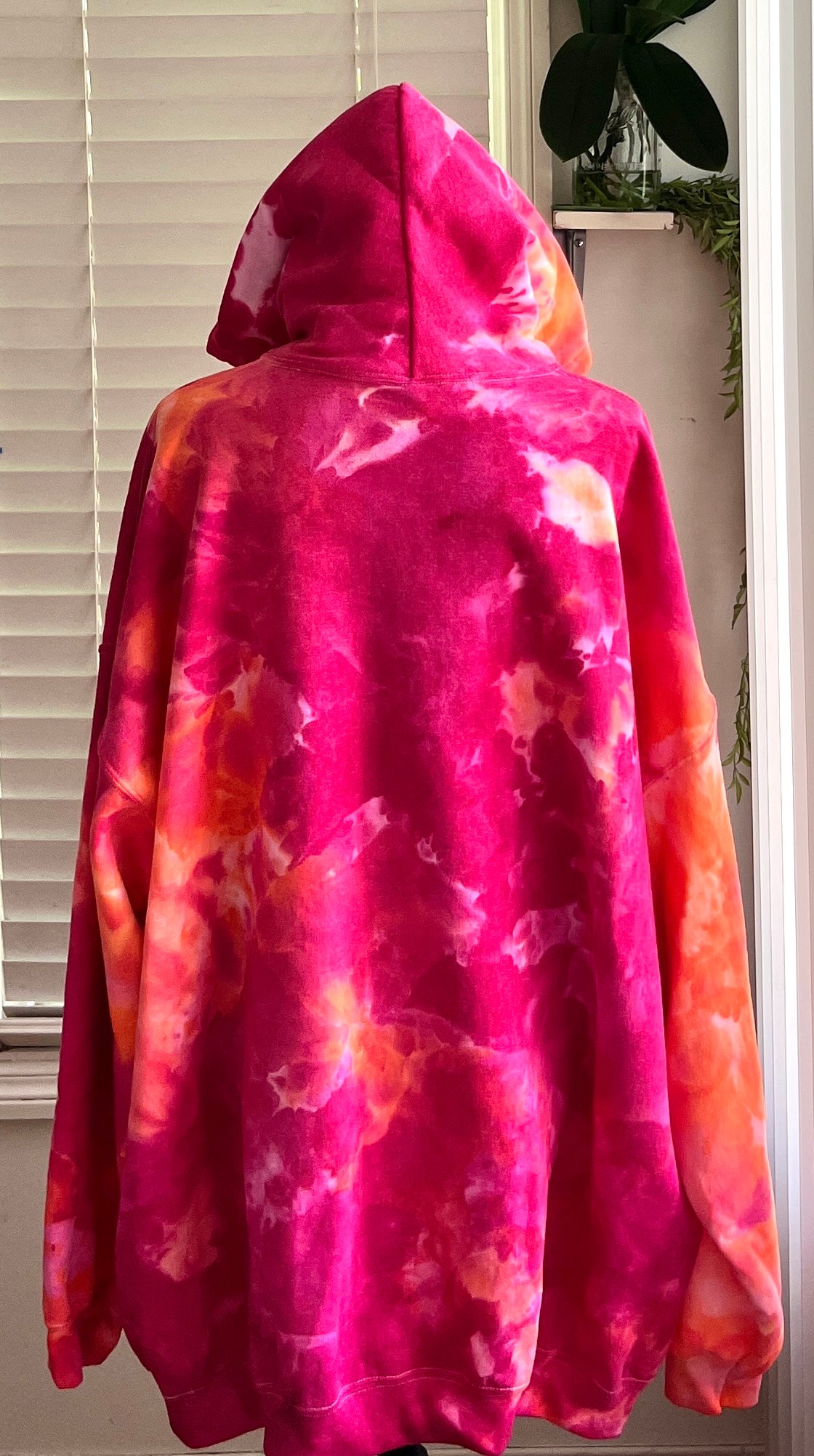 SIZE 5XL - STRAWBERRY PEACH HOODIE TIE DYE