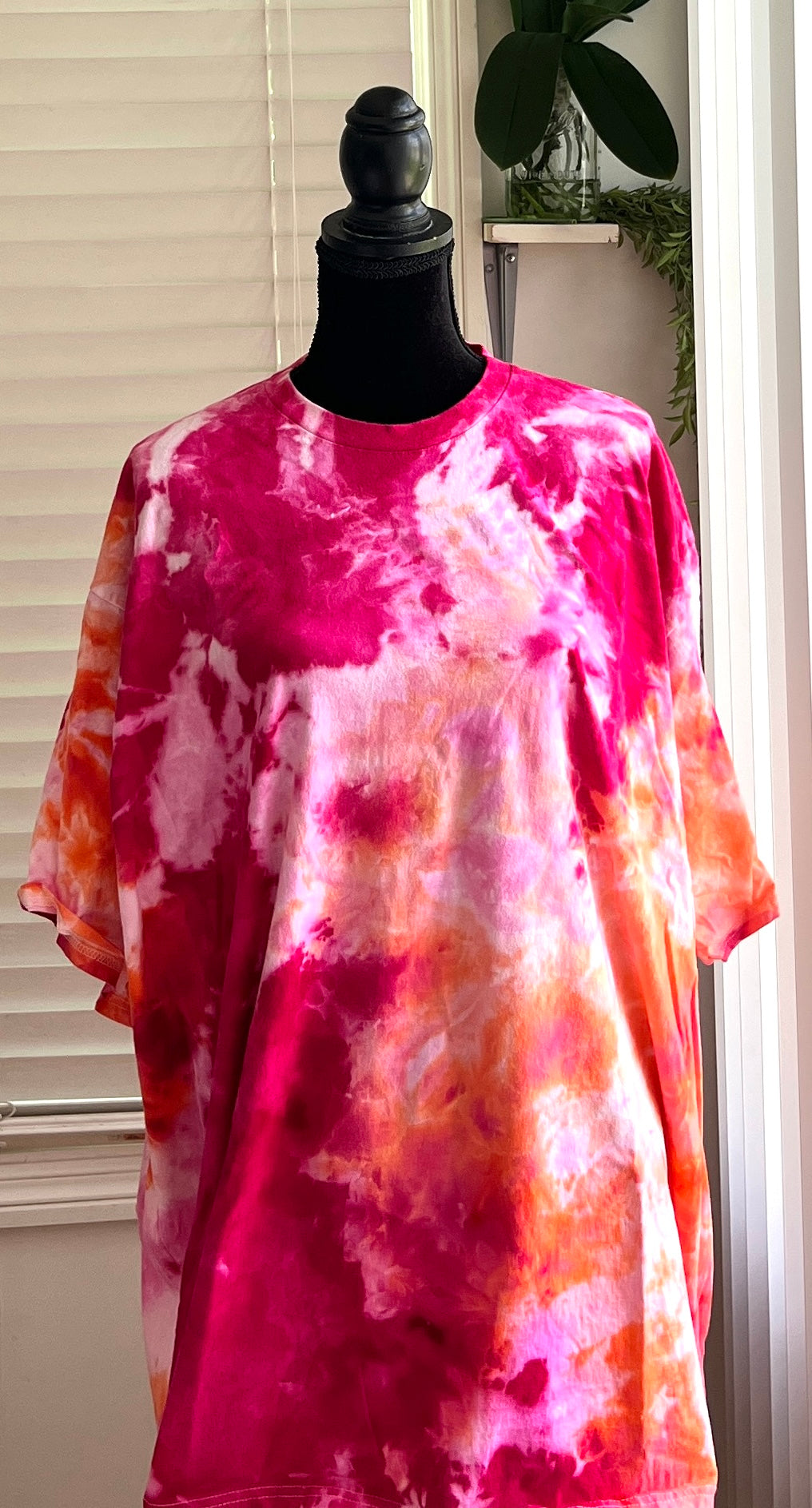 SIZE 5XL - STRAWBERRY PEACH TIE DYE T-SHIRT